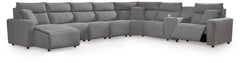Best Deals Furniture - Ashley Furniture - Modmax II 8-Piece Power Reclining Sectional with Console - 8-Piece Power Reclining Sectional with Console - 65906S47