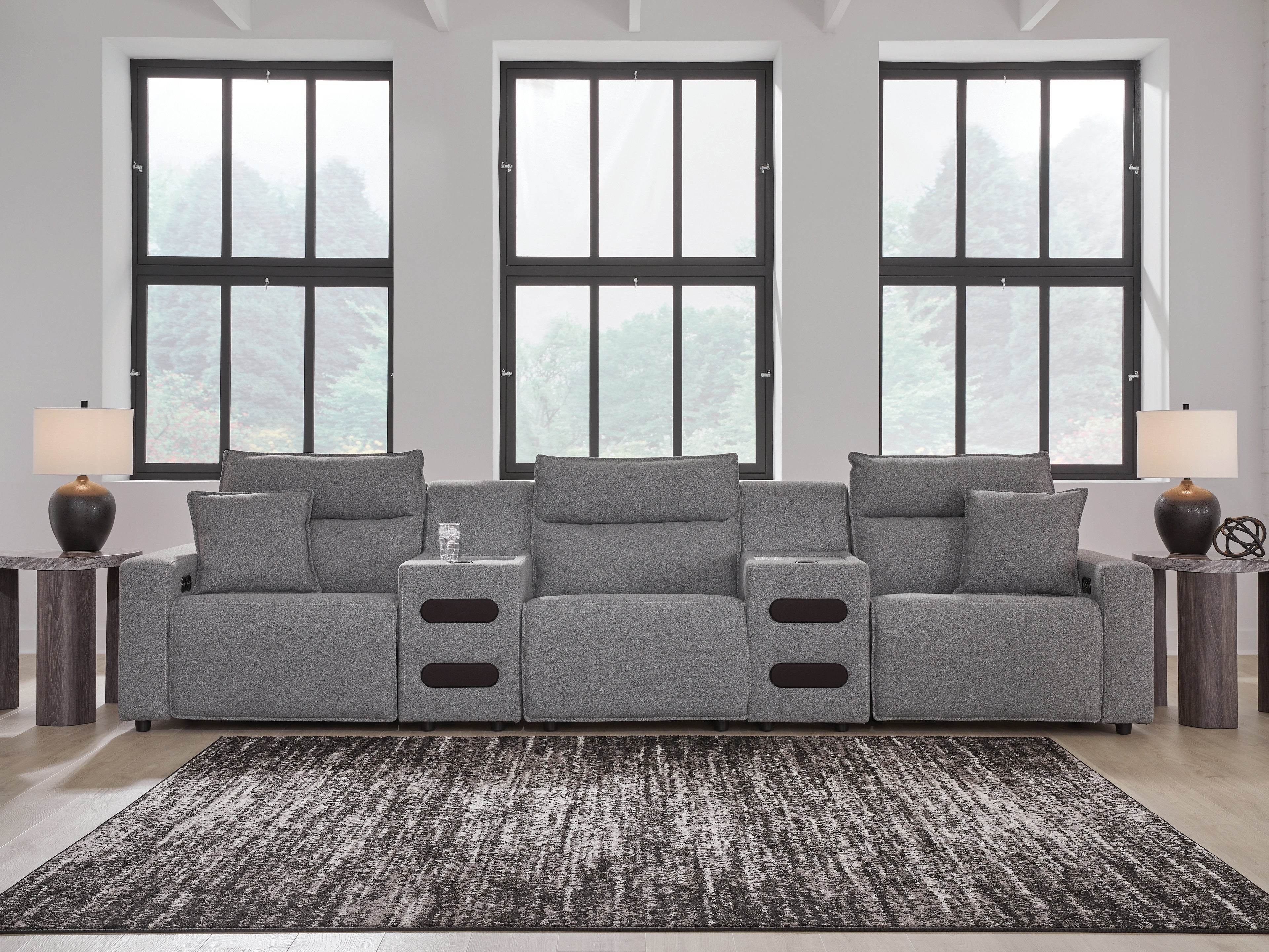 Best Deals Furniture - Ashley Furniture - Modmax II 5-Piece Power Reclining Sectional with Audio Consoles - 5-Piece Power Reclining Sectional with Audio Consoles - 65906S13