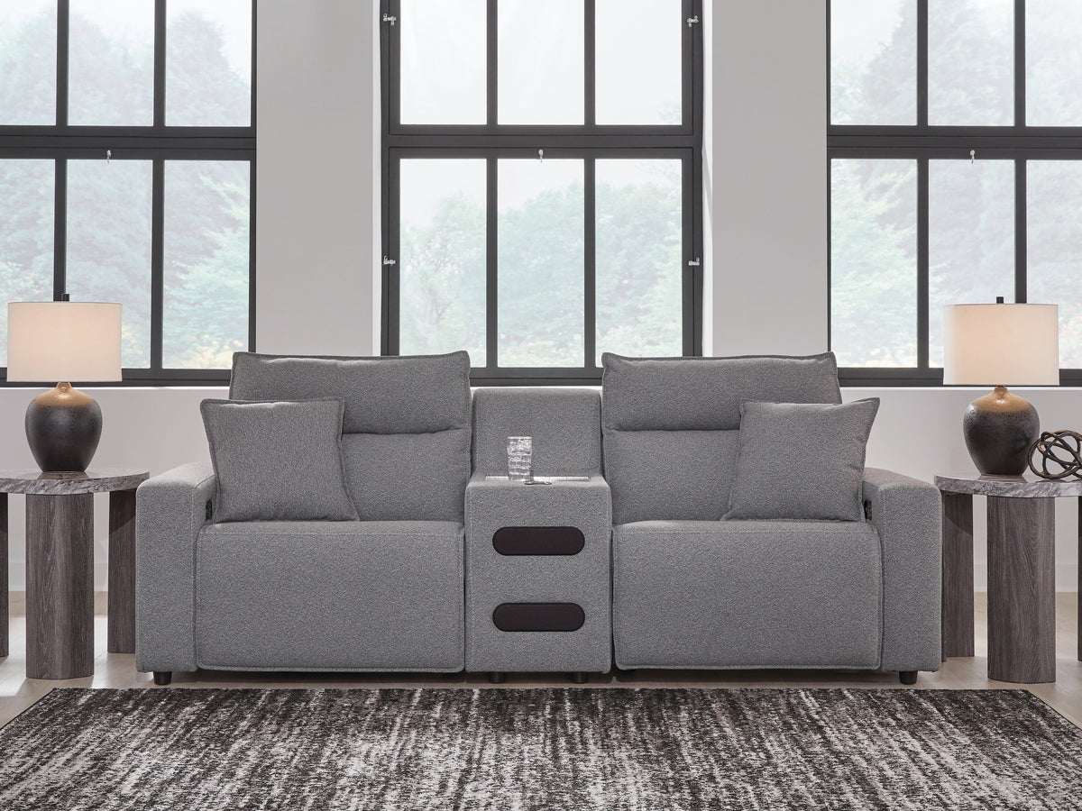 Best Deals Furniture - Ashley Furniture - Modmax II 3-Piece Power Reclining Sectional with Audio Console - 3-Piece Power Reclining Sectional with Audio Console - 65906S2