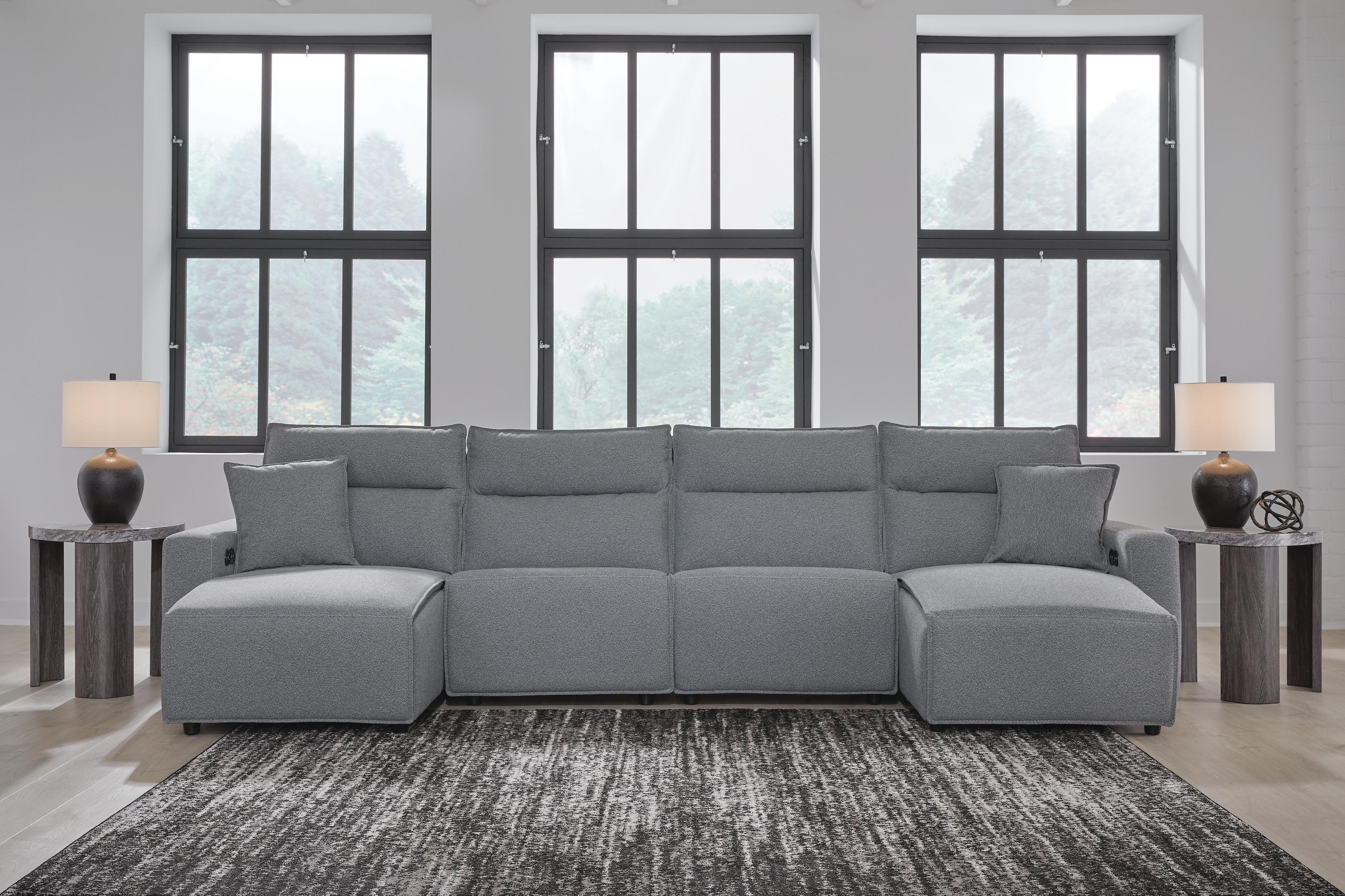 Best Deals Furniture - Ashley Furniture - Modmax II 4-Piece Reclining Sectional with Double Chaise - 4-Piece Reclining Sectional with Double Chaise - 65906S37