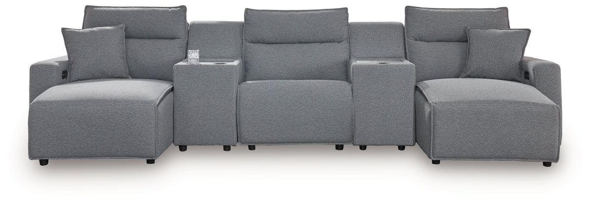Best Deals Furniture - Ashley Furniture - ModMax II 5-Piece Power Reclining Sectional with Chaise - 5-Piece Power Reclining Sectional with Chaise - 65906S16