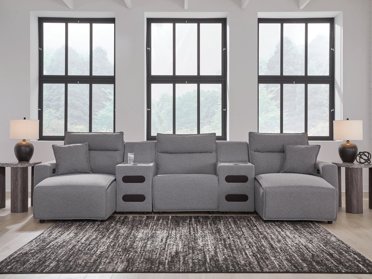 Best Deals Furniture - Ashley Furniture - Modmax II 5-Piece Power Reclining Sectional with Chaise and Audio Consoles - 5-Piece Power Reclining Sectional with Chaise and Audio Consoles - 65906S15