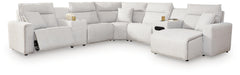 Best Deals Furniture - Ashley Furniture - Modmax II 7-Piece Power Reclining Sectional with Chaise and Audio Console - 7-Piece Power Reclining Sectional with Chaise and Audio Console - 65907S45