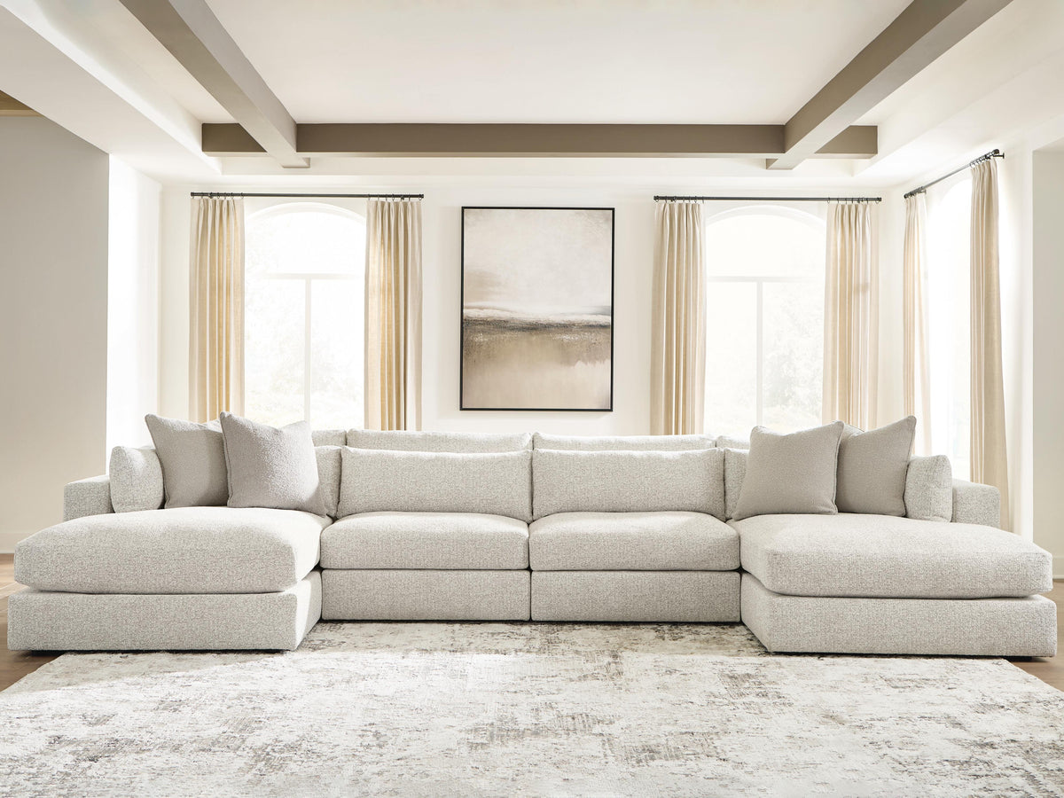 Best Deals Furniture - Ashley Furniture - Ashbourne Estate 4-Piece Double Chaise Sectional - RAF 4-Piece Double Chaise Sectional - PC66004S9
