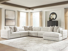 Best Deals Furniture - Ashley Furniture - Ashbourne Estate 6-Piece Sectional with Chaise - RAF 6-Piece Sectional with Chaise - PC66004S15