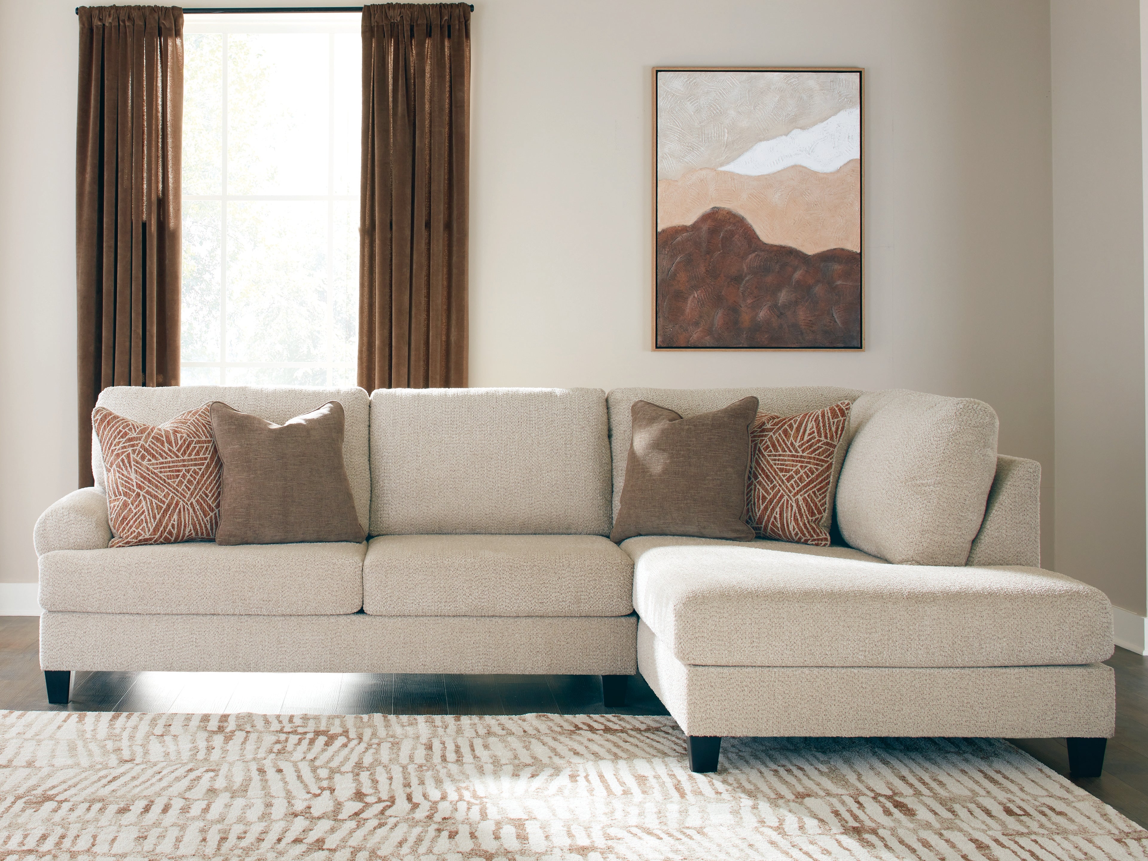 Best Deals Furniture - Ashley Furniture - Steelwater Retreat 2-Piece Sectional with Chaise - LAF 2-Piece Sectional with Chaise / Latte - 66704S2