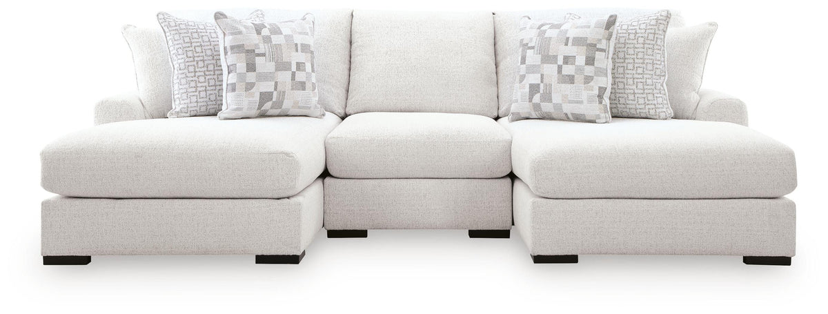 Best Deals Furniture - Ashley Furniture - Misty-Lakes 3-Piece Double Chaise Sectional - RAF 3-Piece Double Chaise Sectional - PC66906S7