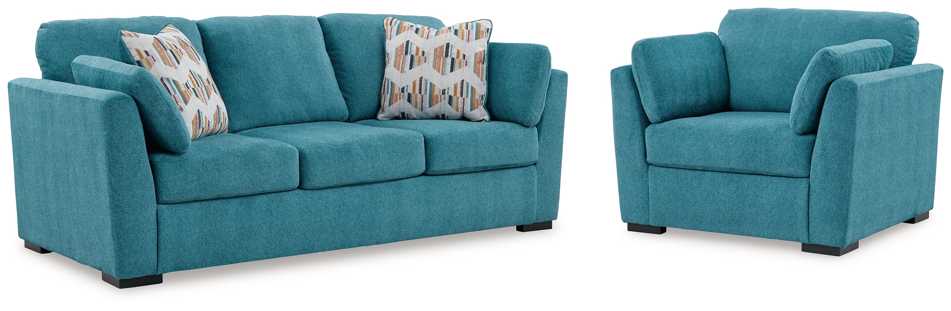 Best Deals Furniture - Ashley Furniture - Keerwick Sofa and Oversized Chair - Sofa and Oversized Chair / Teal - 67507U5