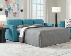 Best Deals Furniture - Ashley Furniture - Keerwick Queen Sofa Sleeper - Queen Sofa Sleeper / Teal - 6750739