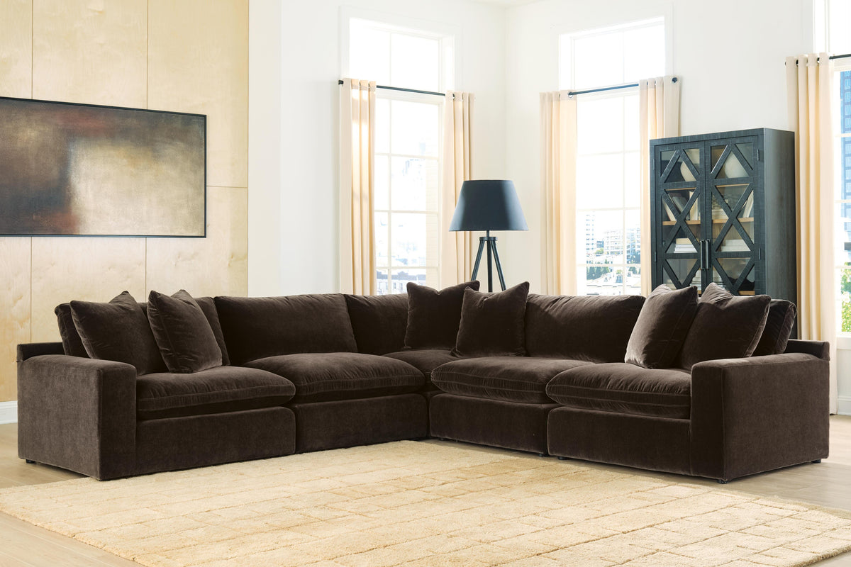 Best Deals Furniture - Ashley Furniture - Maxton Heights 5-Piece Sectional - RAF 5-Piece Sectional - 67807S4