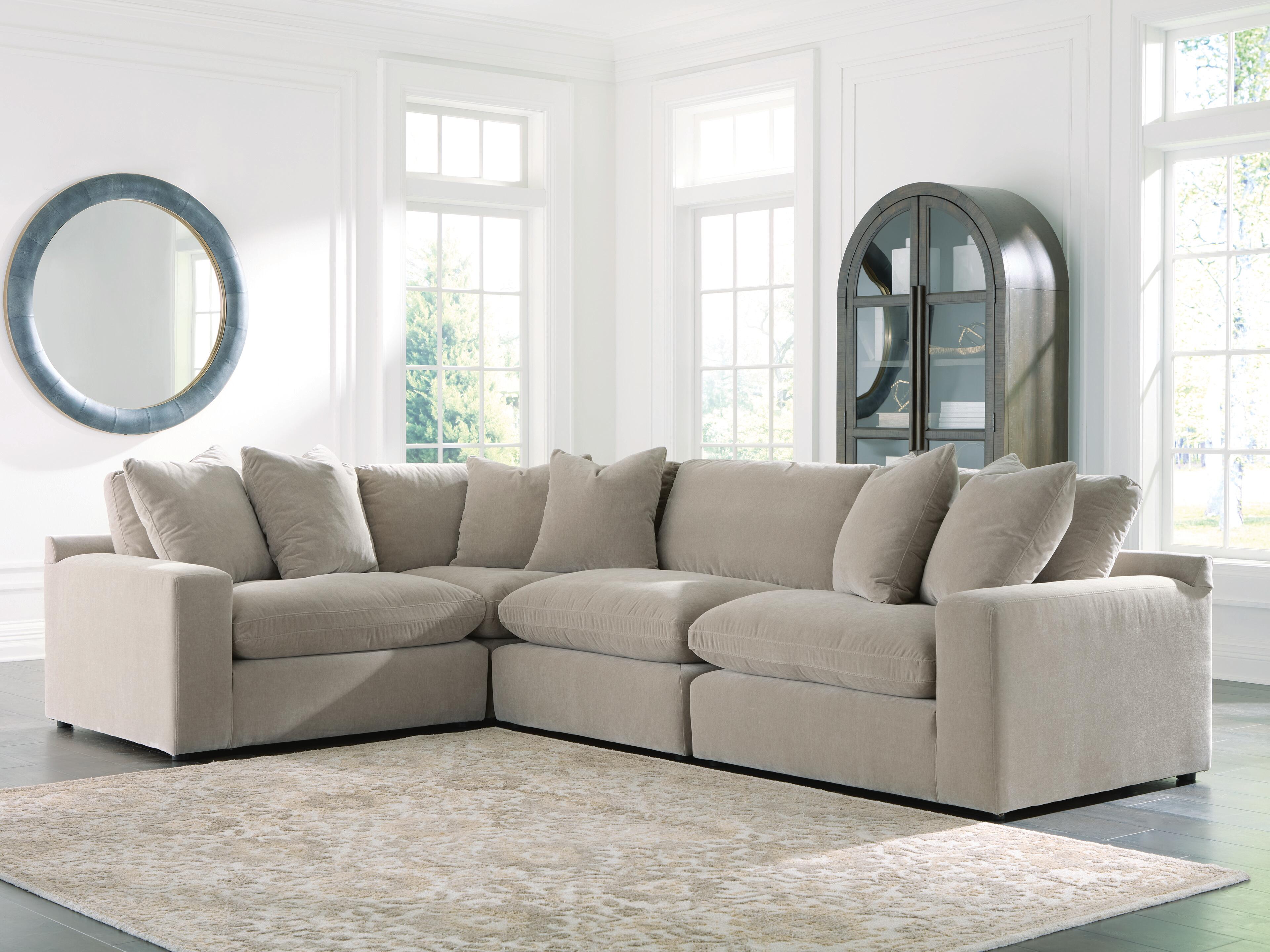 Best Deals Furniture - Ashley Furniture - Maxton Heights 4-Piece Sectional - RAF 4-Piece Sectional / Pebble - 67808S3