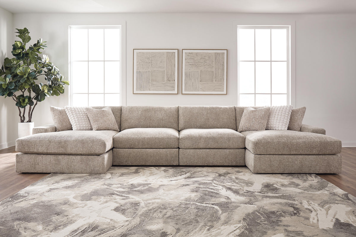 Best Deals Furniture - Ashley Furniture - Nexora-Court 4-Piece Double Chaise Sectional - RAF 4-Piece Double Chaise Sectional - PC68008S9