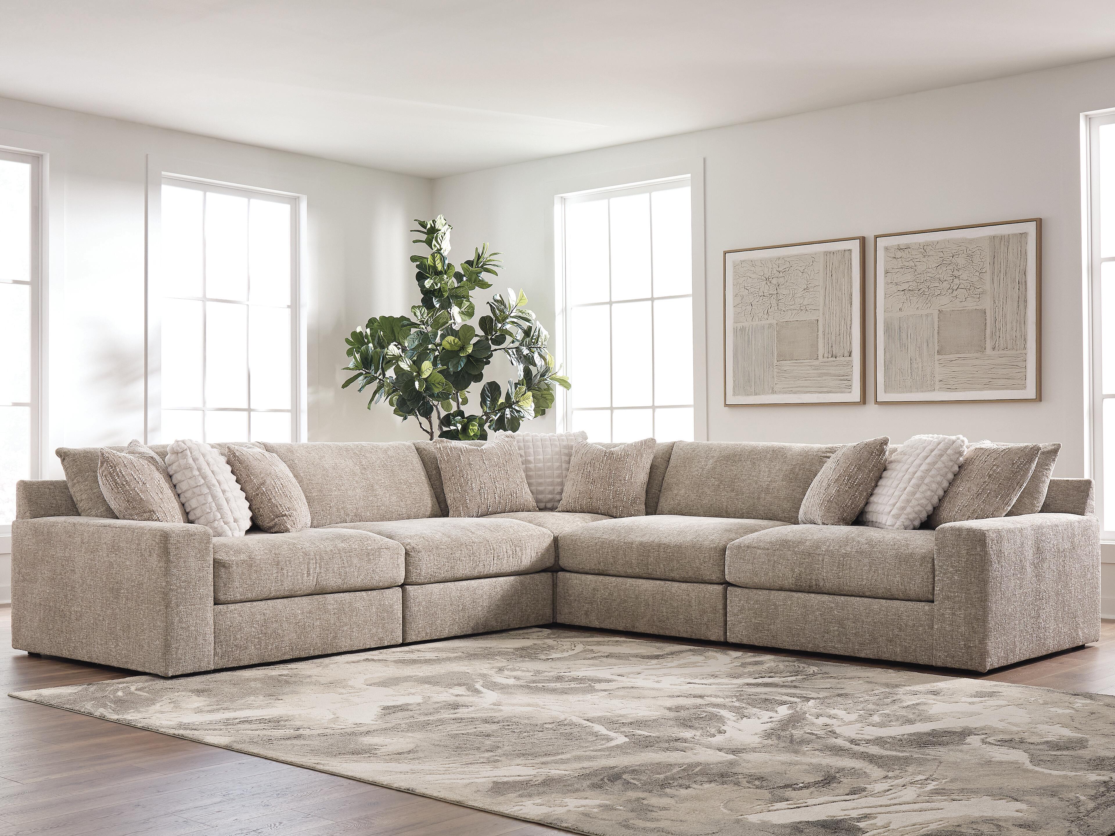 Best Deals Furniture - Ashley Furniture - Nexora-Court 5-Piece Sectional - RAF 5-Piece Sectional - PC68008S17