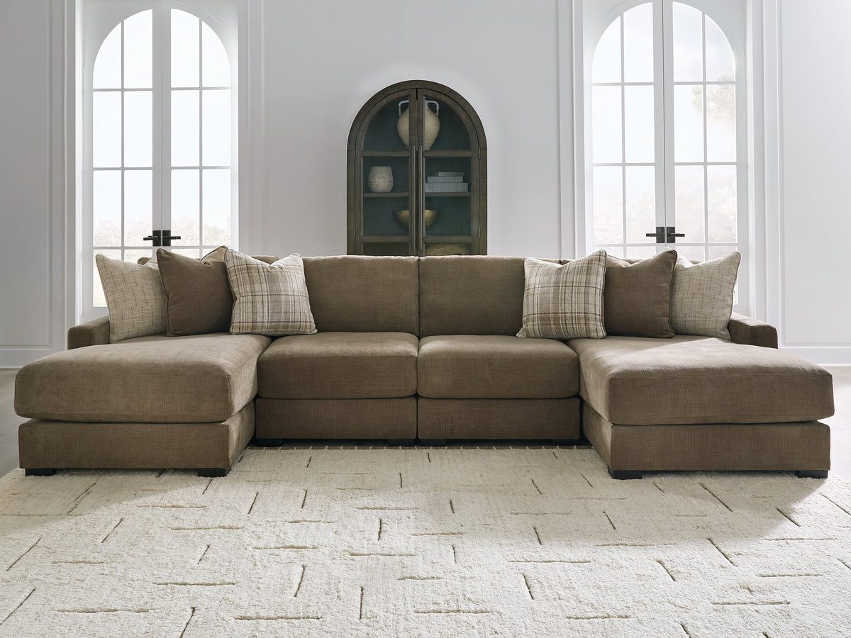 Best Deals Furniture - Ashley Furniture - Camellia-Court 4-Piece Double Chaise Sectional - 4-Piece Double Chaise Sectional - 68207S9