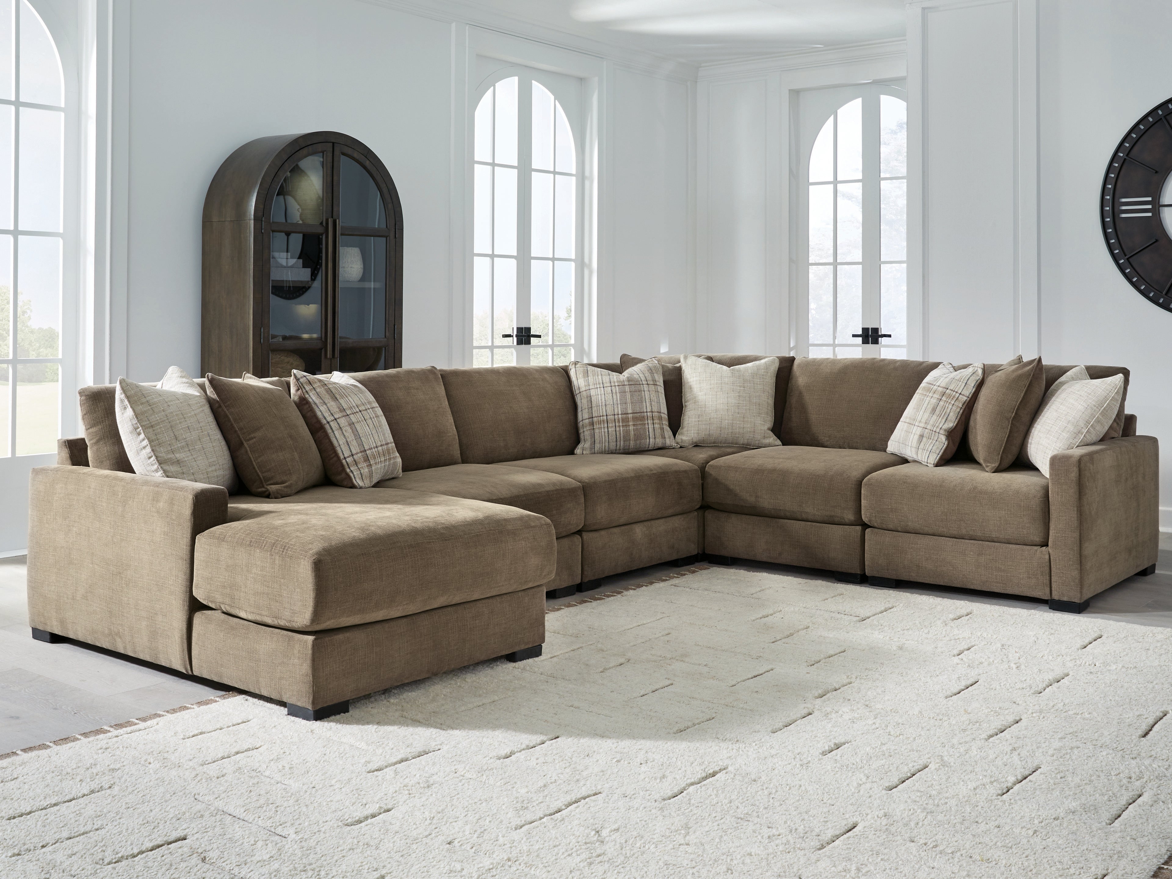 Best Deals Furniture - Ashley Furniture - Camellia-Court 6-Piece Sectional with Chaise - 6-Piece Sectional with Chaise - 68207S14