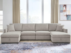 Best Deals Furniture - Ashley Furniture - ModMax Luxe 4-Piece Double Storage Chaise Sectional - RAF 4-Piece Double Storage Chaise Sectional - 68605S62