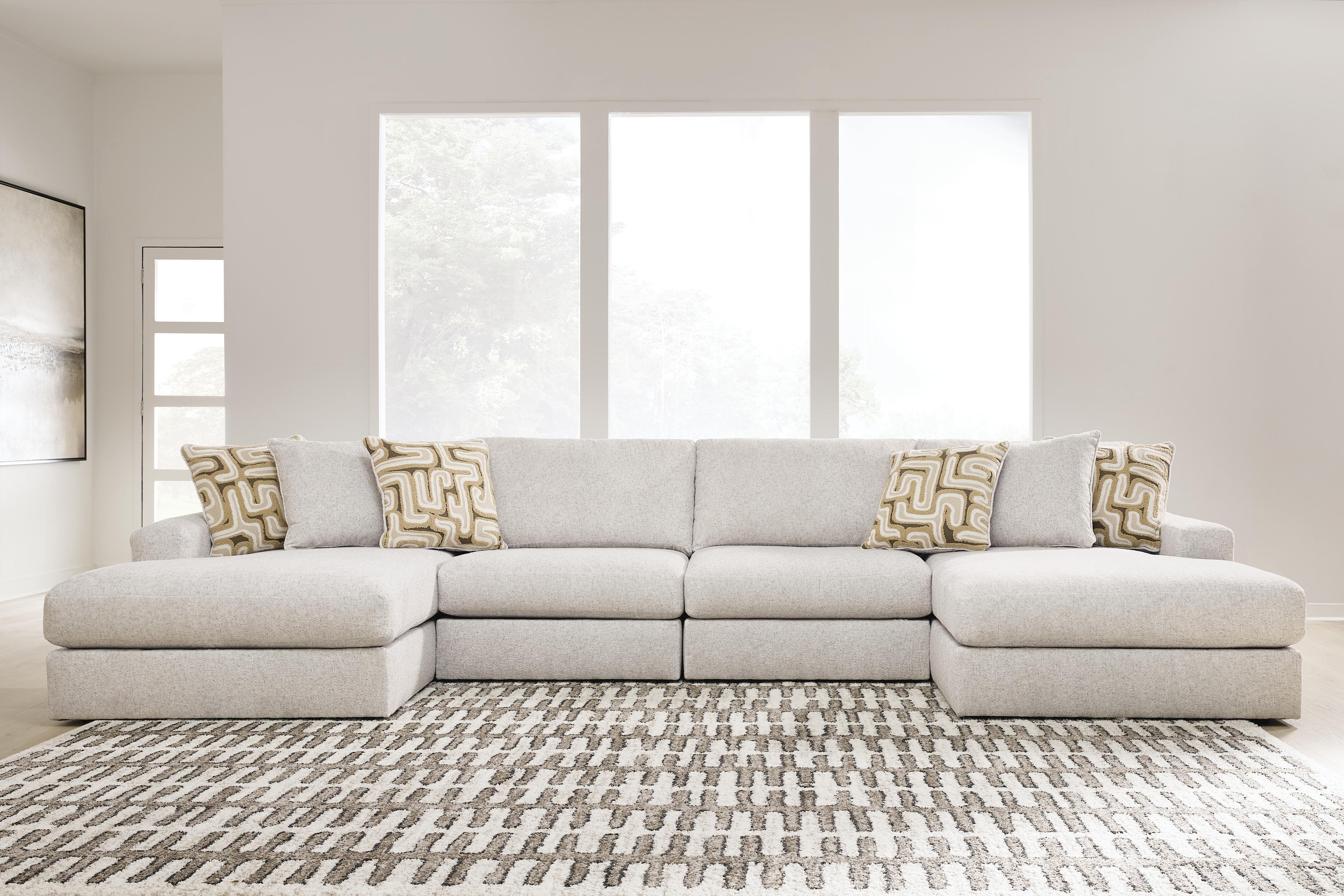 Best Deals Furniture - Ashley Furniture - Kestrie 4-Piece Double Chaise Sectional - 4-Piece Double Chaise Sectional - PC68706S9