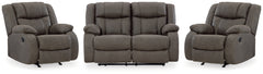 Best Deals Furniture - Ashley Furniture - First Base Reclining Loveseat and 2 Recliners - Reclining Loveseat and 2 Recliners - 68804U3