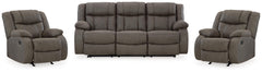 Best Deals Furniture - Ashley Furniture - First Base Reclining Sofa and 2 Recliners - Reclining Sofa and 2 Recliners - 68804U6