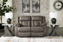 Best Deals Furniture - Ashley Furniture - First Base Reclining Loveseat - Reclining Loveseat / Gunmetal - 6880486