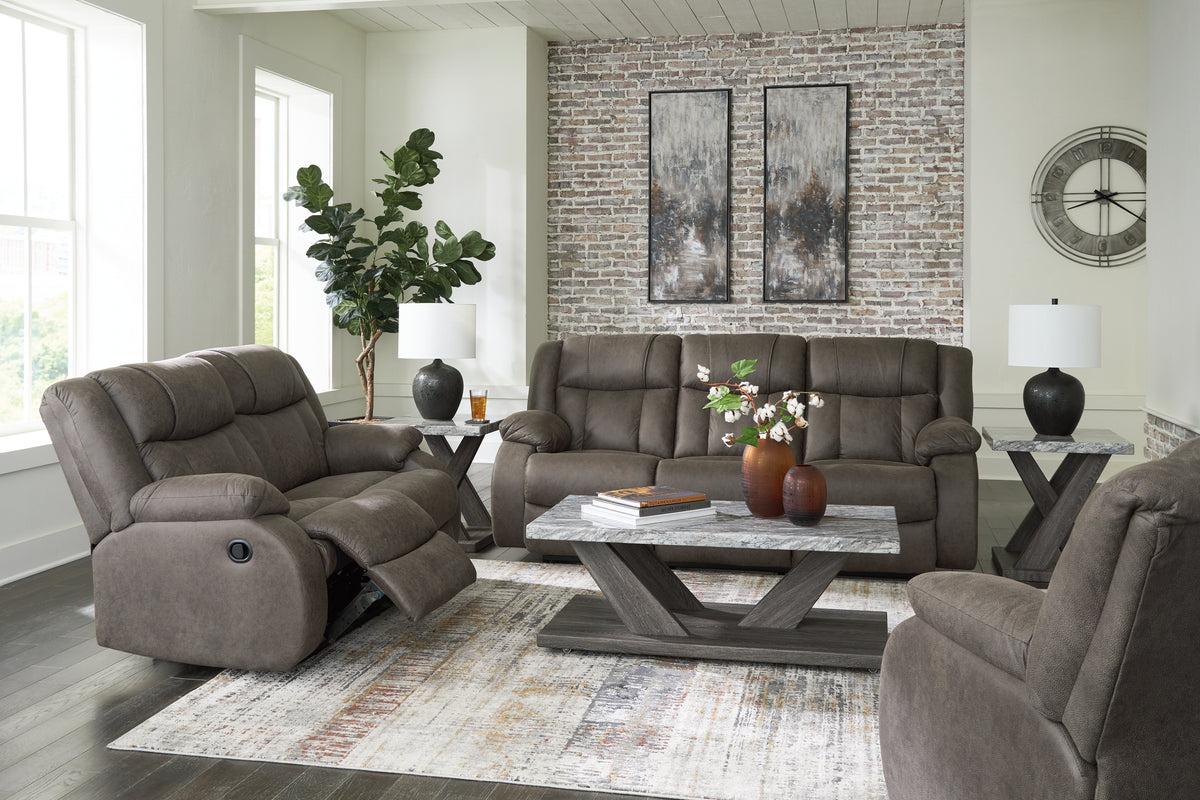 Best Deals Furniture - Ashley Furniture - First Base Reclining Sofa, Loveseat and Recliner - Reclining Sofa, Loveseat and Recliner - 68804U2
