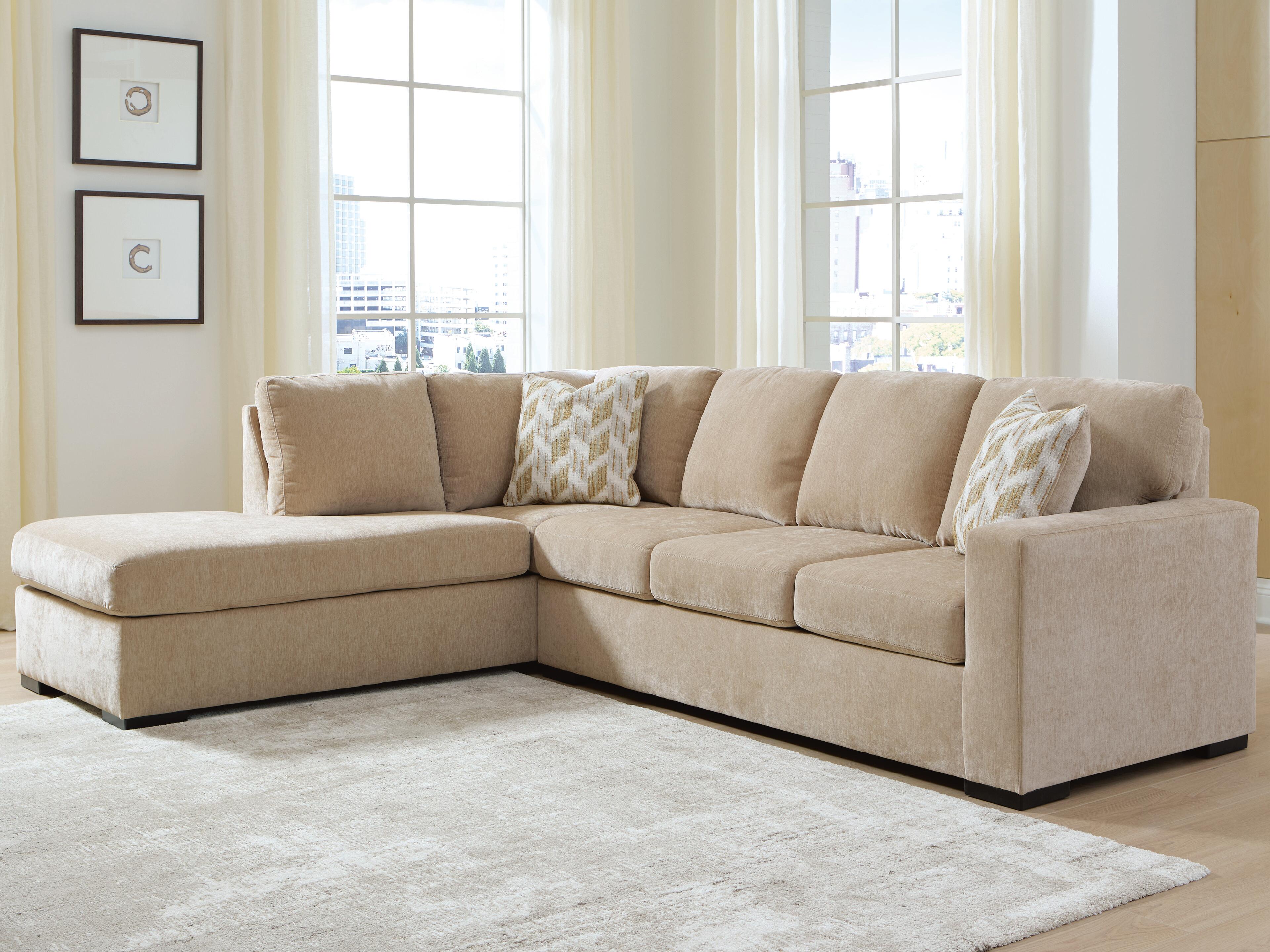 Best Deals Furniture - Ashley Furniture - Bridgepoint 2-Piece Sectional with Chaise - RAF 2-Piece Sectional with Chaise / Almond - PC69507S2