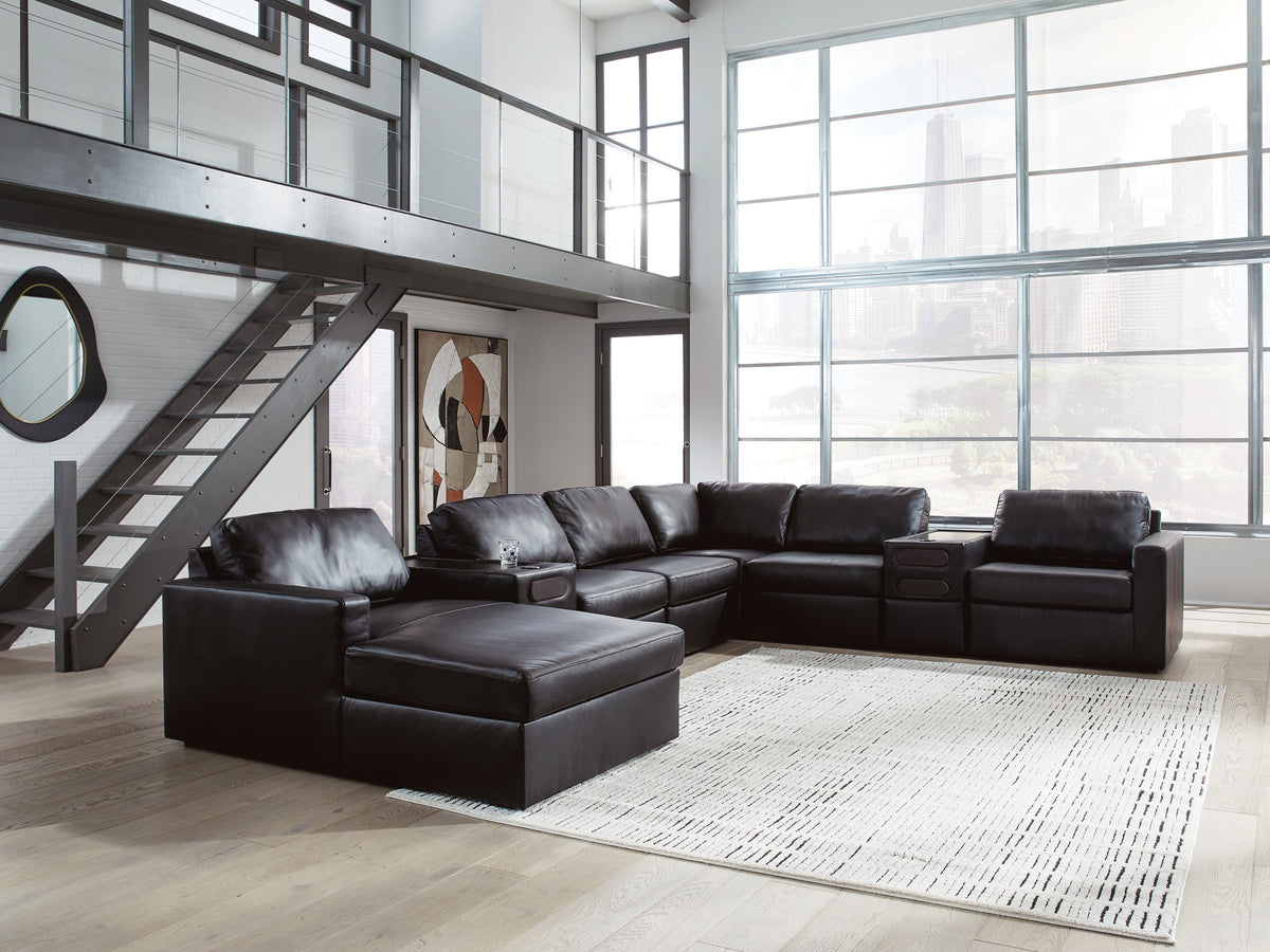 Best Deals Furniture - Ashley Furniture - ModMax II 8-Piece Sectional with Chaise and Audio Consoles - RAF 8-Piece Sectional with Chaise and Audio Consoles - 74305S47