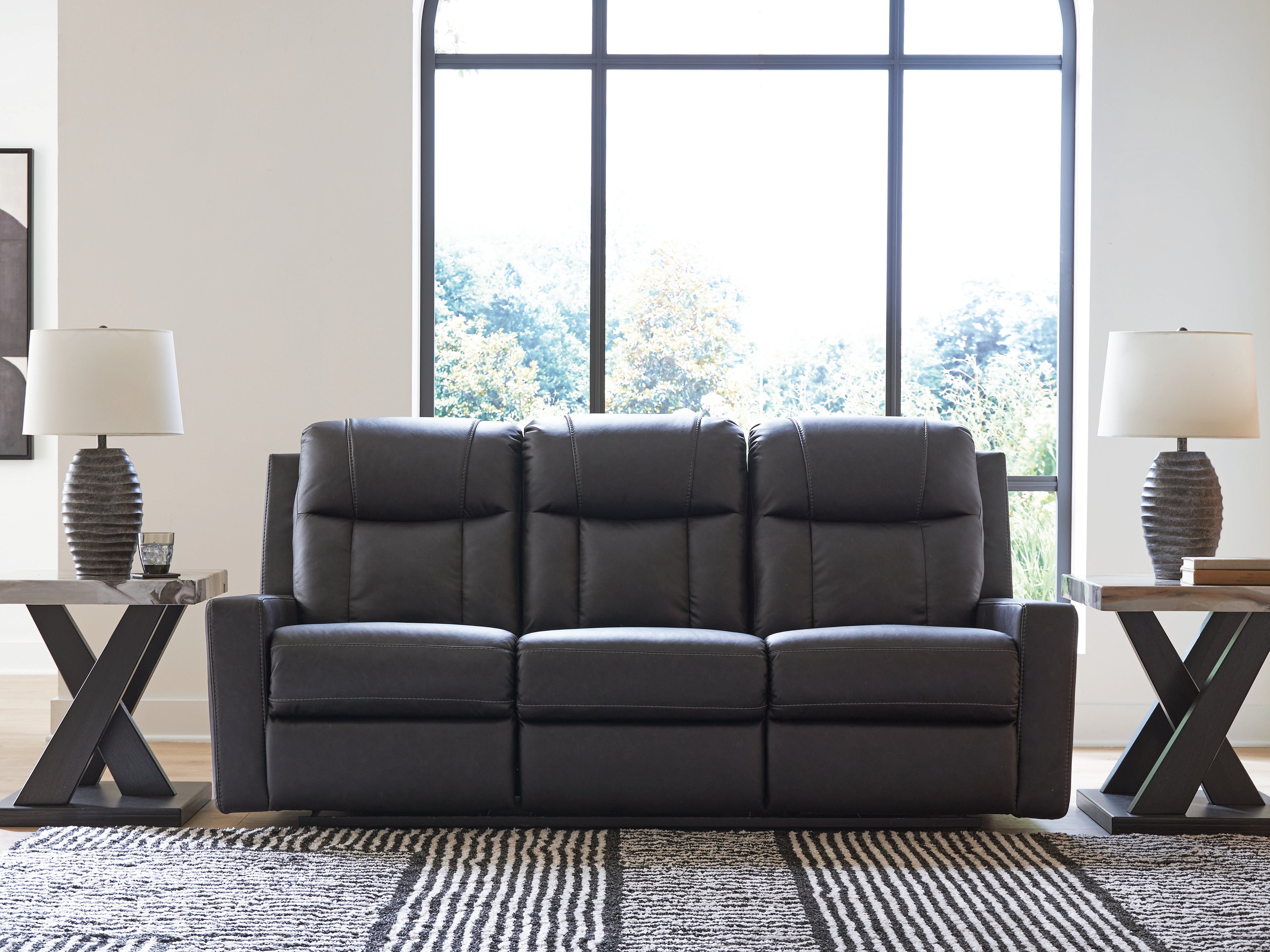 Best Deals Furniture - Ashley Furniture - Mackmenville Reclining Sofa - Reclining Sofa / Carbon - 7471388
