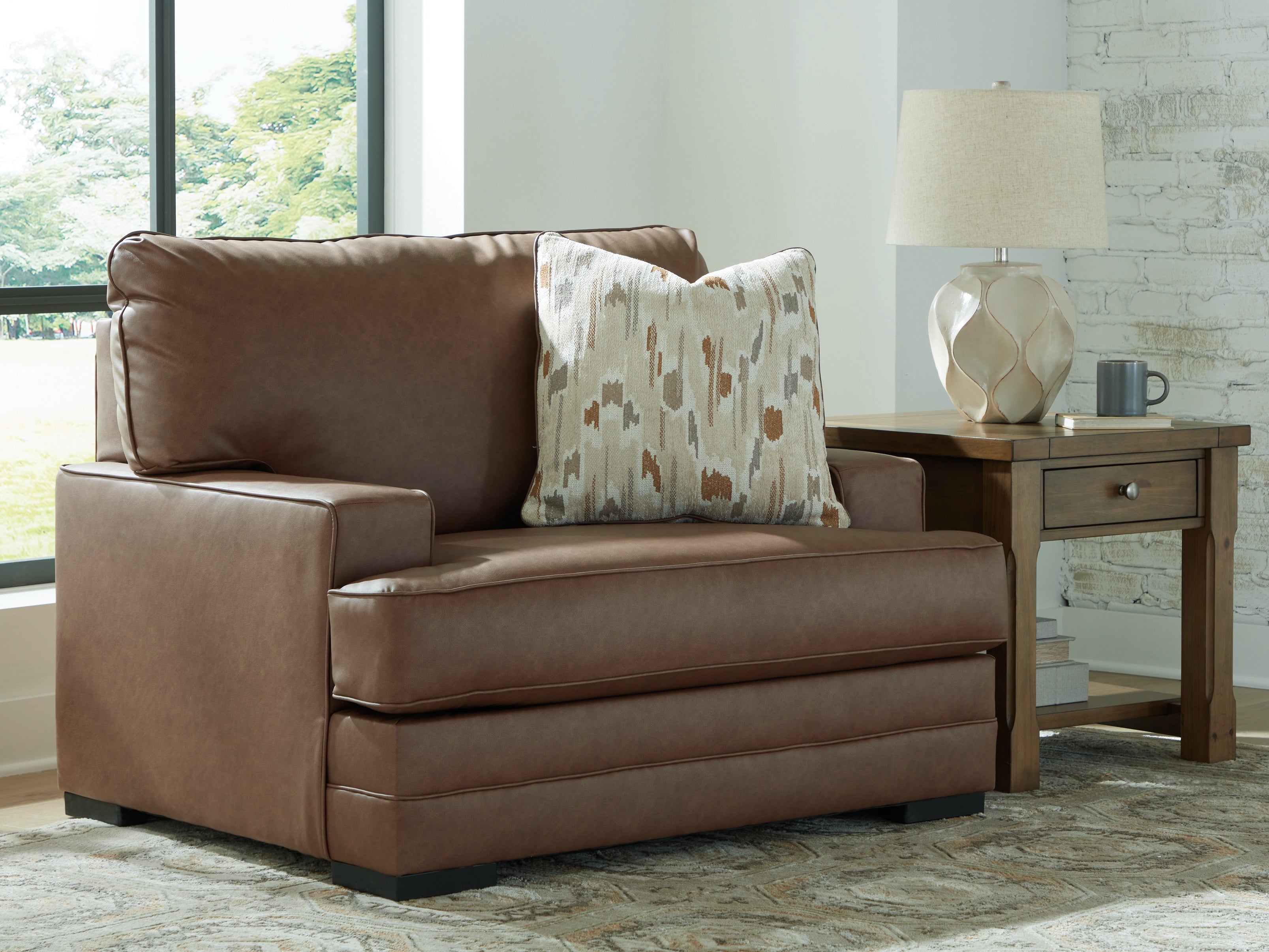 Best Deals Furniture - Ashley Furniture - VillaCourt Living Room - Chair and a Half / Caramel - 7490923