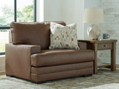 Best Deals Furniture - Ashley Furniture - VillaCourt Oversized Chair - Chair and a Half / Caramel - 7490923