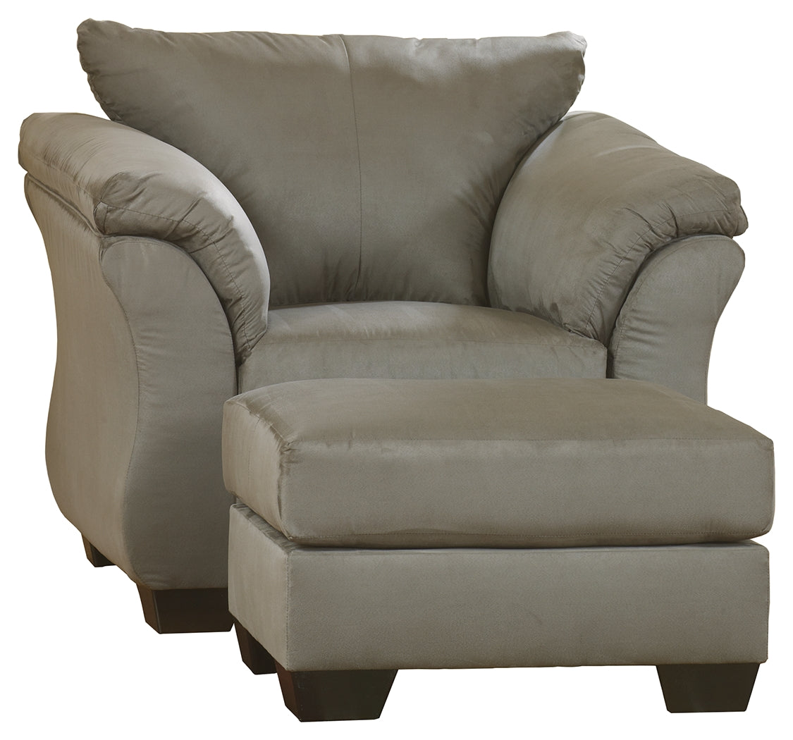 Best Deals Furniture - Ashley Furniture - Darcy Chair and Ottoman - Chair and Ottoman - 75005U7
