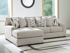 Best Deals Furniture - Ashley Furniture - Laurelgrove Sectional - RAF 2-Piece Sectional Sofa Chaise / Pebble - 75105S4