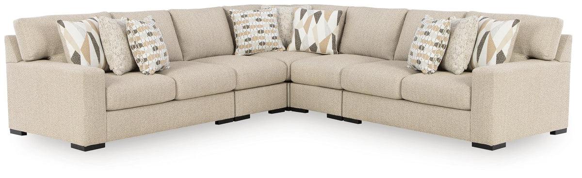 Best Deals Furniture - Ashley Furniture - Laurelgrove 5-Piece Sectional - RAF 5-Piece Sectional - 75105S10
