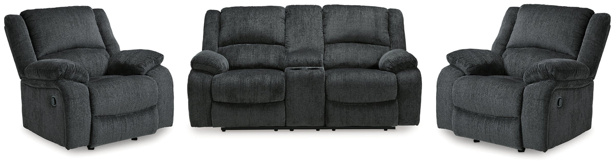 Best Deals Furniture - Ashley Furniture - Draycoll Reclining Loveseat and 2 Recliners - Reclining Loveseat and 2 Recliners - 76504U10