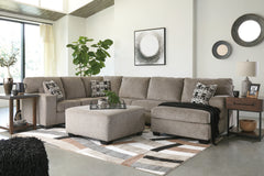 Best Deals Furniture - Ashley Furniture - Ballinasloe 3-Piece Sectional and Ottoman - 3-Piece Sectional and Ottoman / Platinum - 80702U2