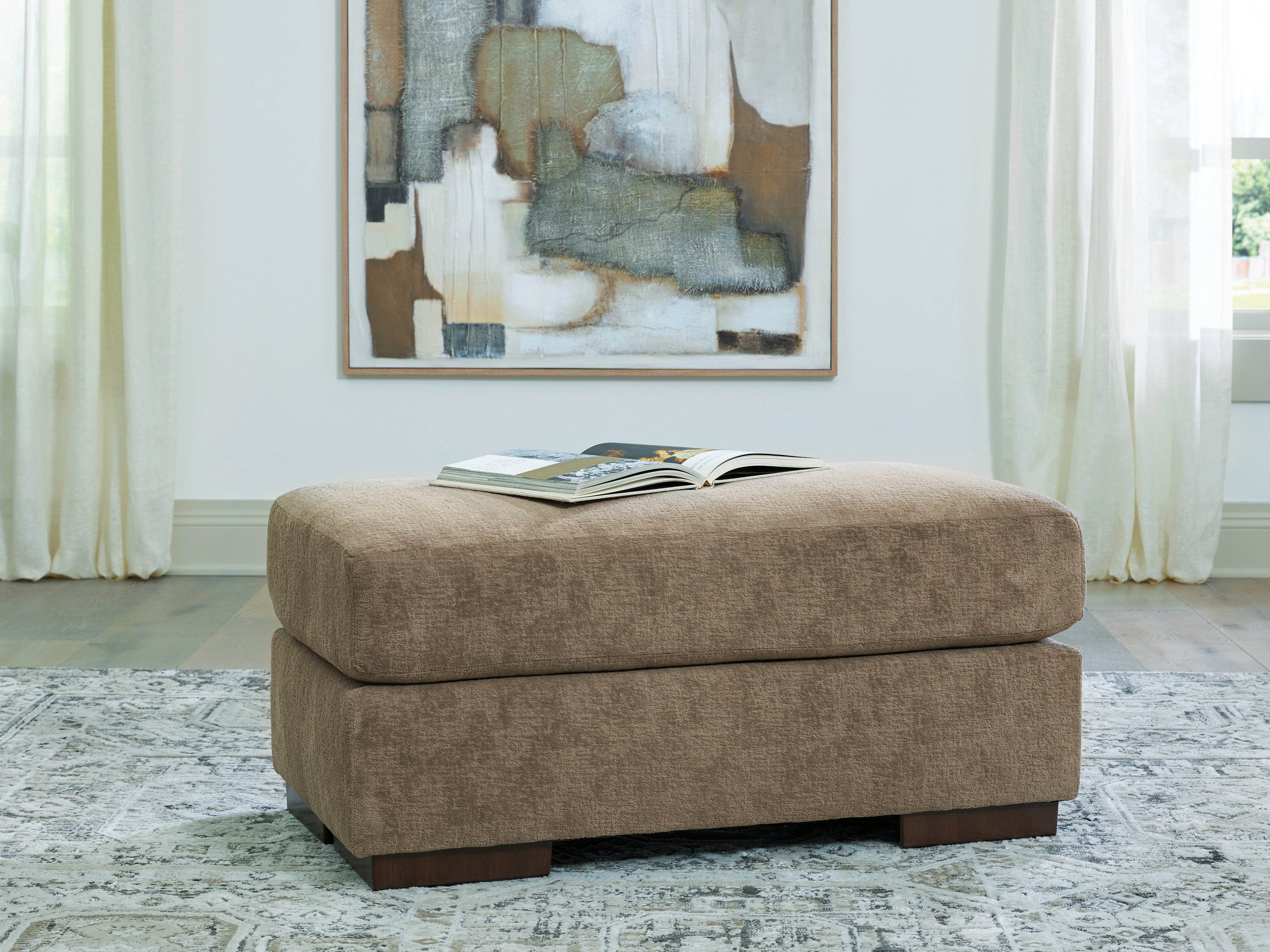 Best Deals Furniture - Ashley Furniture - Jayne Park Ottoman - Ottoman / Pecan - PC8150514