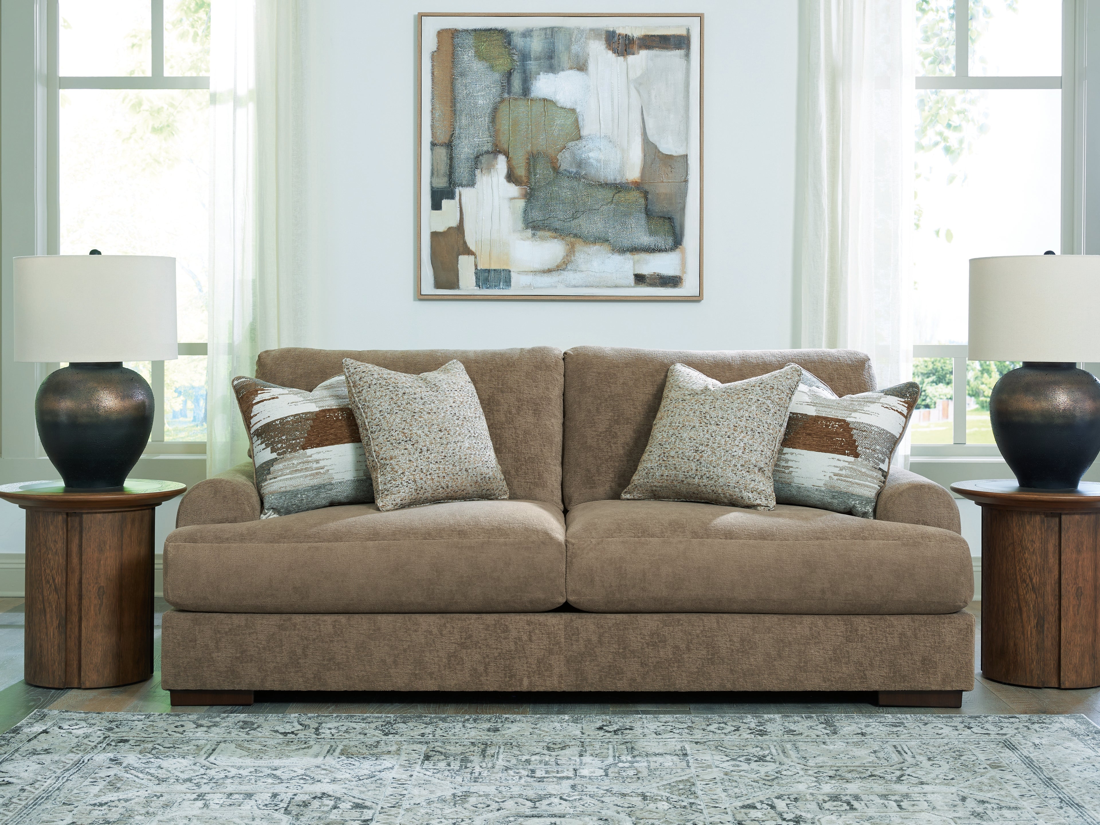 Best Deals Furniture - Ashley Furniture - Jayne Park Sofa - Sofa / Pecan - PC8150538