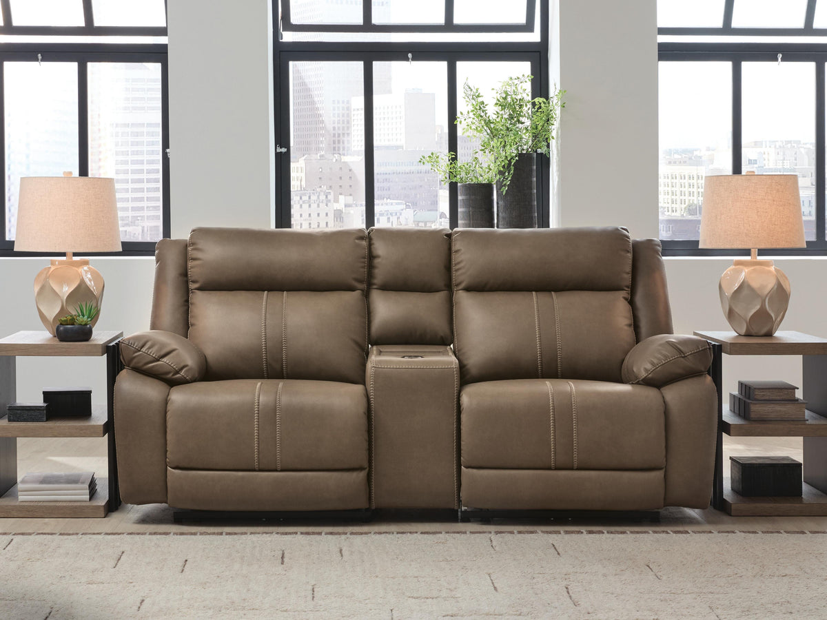 Best Deals Furniture - Ashley Furniture - Max-Momentum 3-Piece Power Reclining Sectional Loveseat with Audio Console - 3-Piece Power Reclining Sectional Loveseat with Audio Console - PC82305S2
