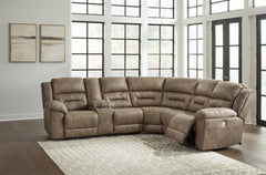 Best Deals Furniture - Ashley Furniture - Ravenel 3-Piece Power Reclining Sectional - 3-Piece Power Reclining Sectional / Fossil - 83106S1