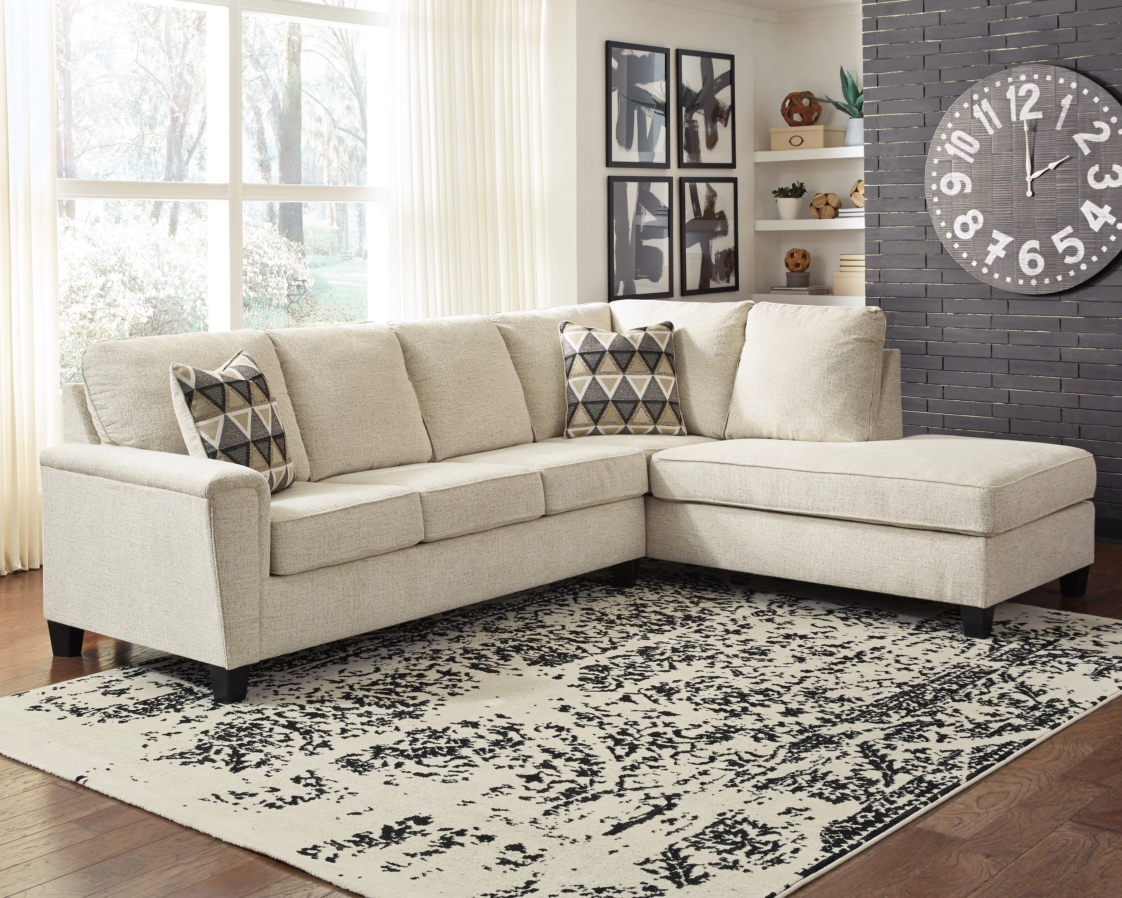 Best Deals Furniture - Ashley Furniture - Abinger 2-Piece Sectional with Chaise - LAF 2-Piece Sectional with Chaise / Smoke - 83905S2