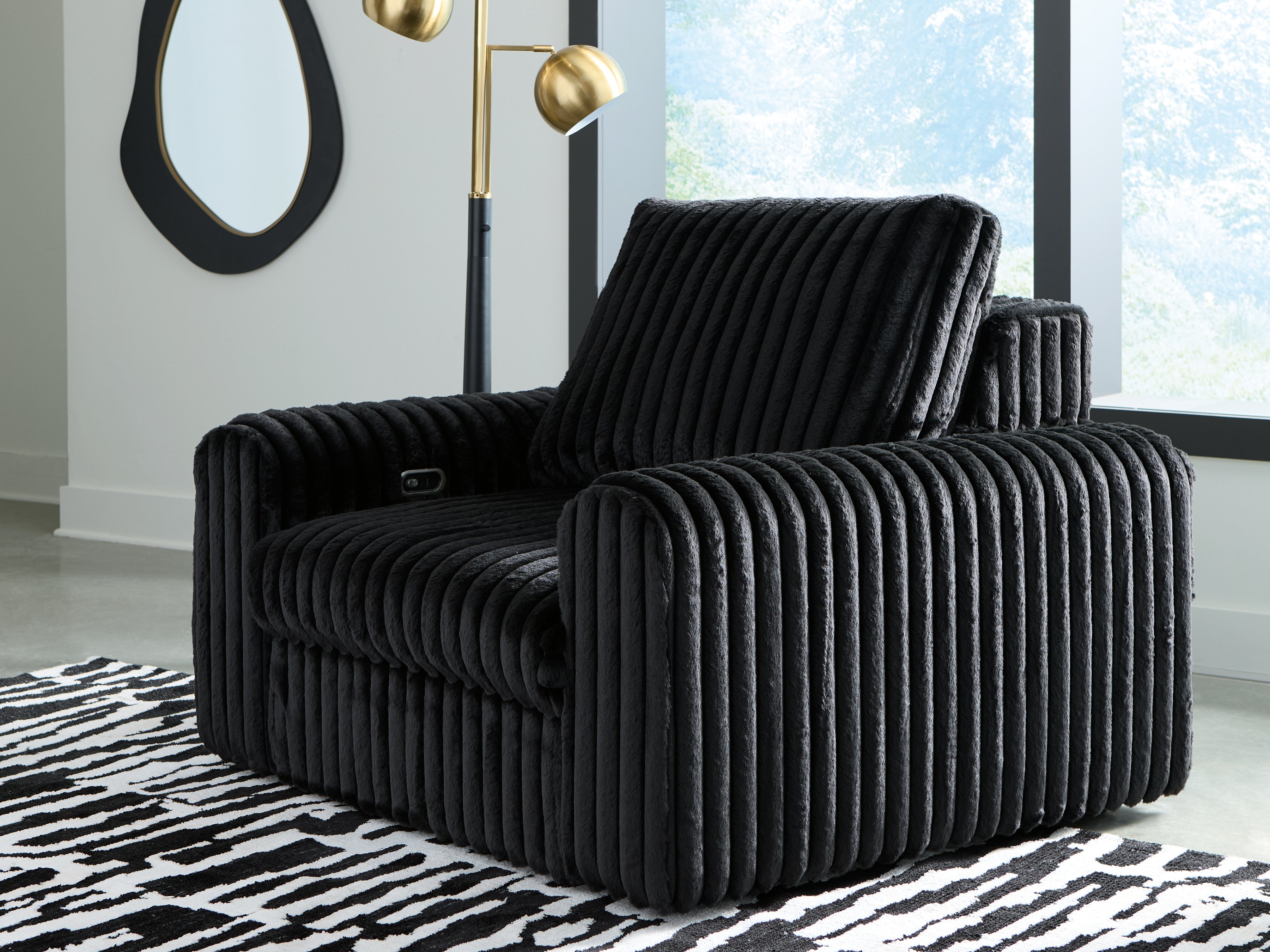 Best Deals Furniture - Ashley Furniture - HamlinBay Power Gliding Chaise - Power Gliding Chaise / Onyx - PC8680315P