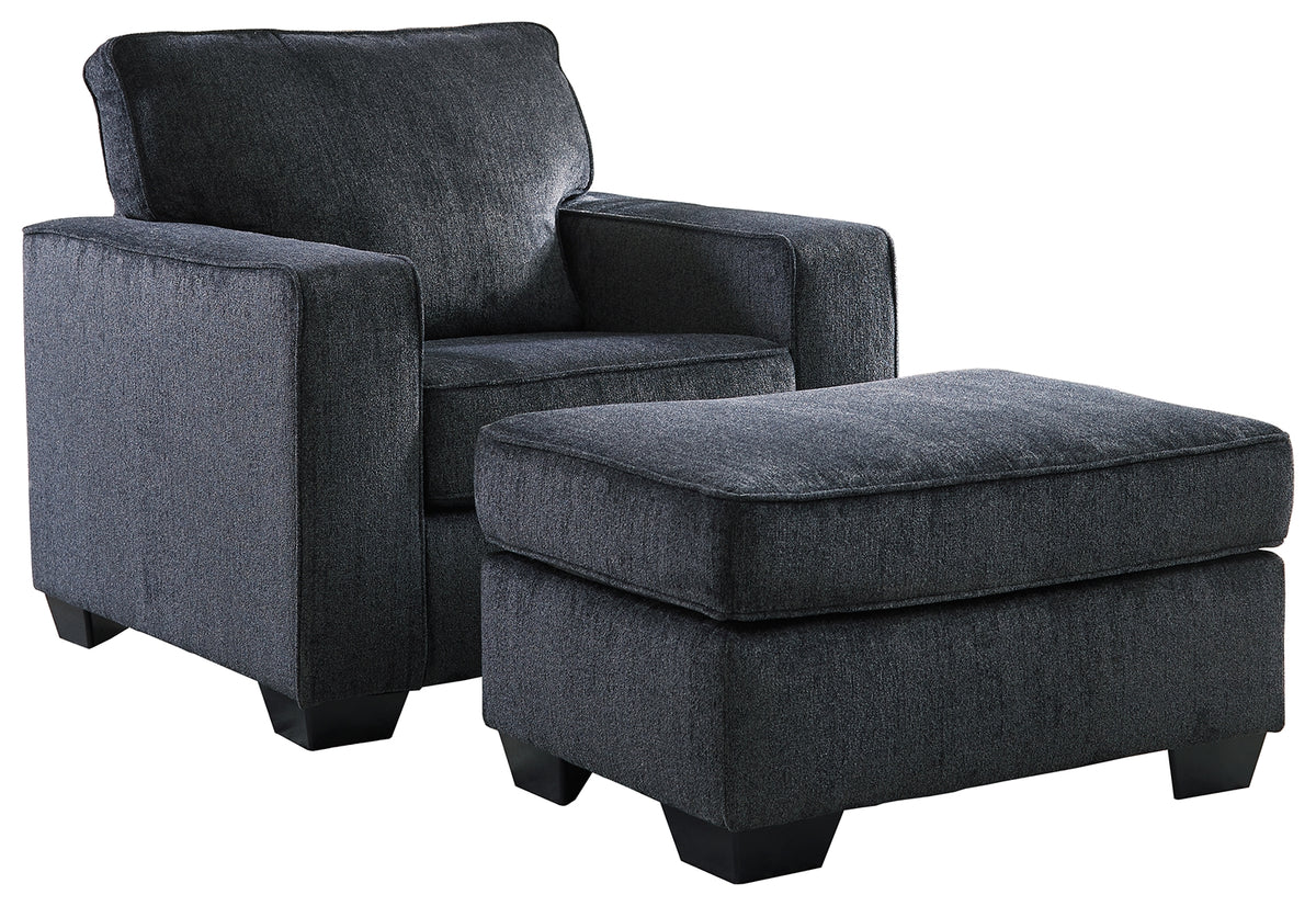 Best Deals Furniture - Ashley Furniture - Altari Chair and Ottoman - Chair and Ottoman - 87213U2