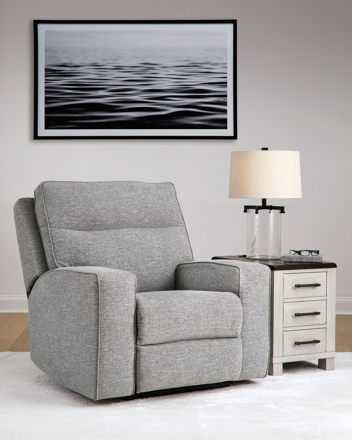 Best Deals Furniture - Ashley Furniture - Biscoe Power Recliner - PWR Recliner/ADJ Headrest / Pewter - 9050313