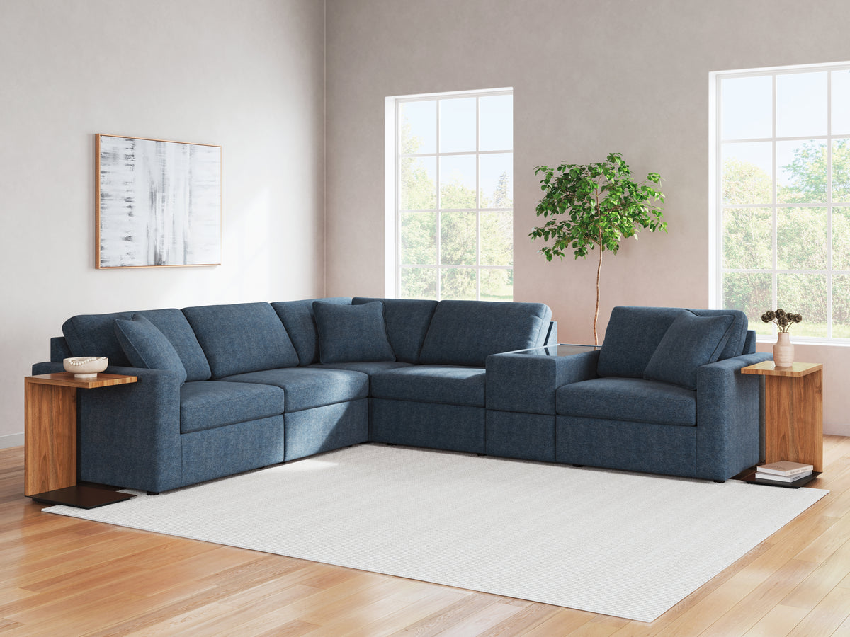 Best Deals Furniture - Ashley Furniture - Modmax 6-Piece Sectional - RAF 6-Piece Sectional / Granite - 92104S7