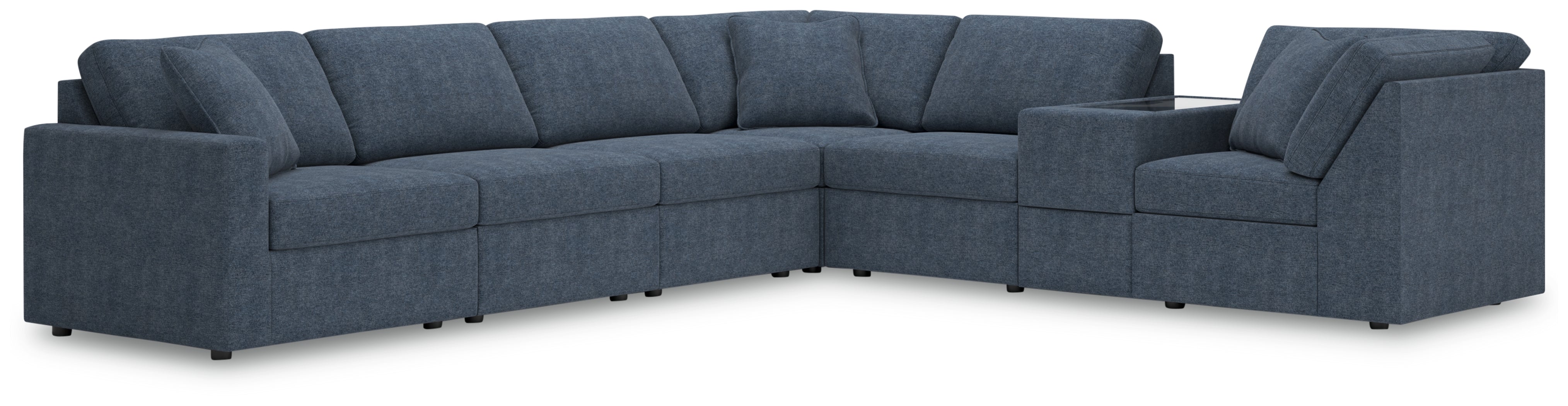 Best Deals Furniture - Ashley Furniture - Modmax 7-Piece Sectional - RAF 7-Piece Sectional / Ink - 92101S33