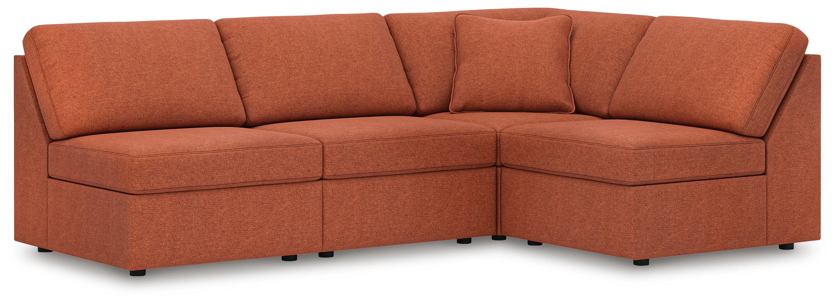 Best Deals Furniture - Ashley Furniture - Modmax 4-Piece Sectional - 4-Piece Sectional / Spice - 92102S71