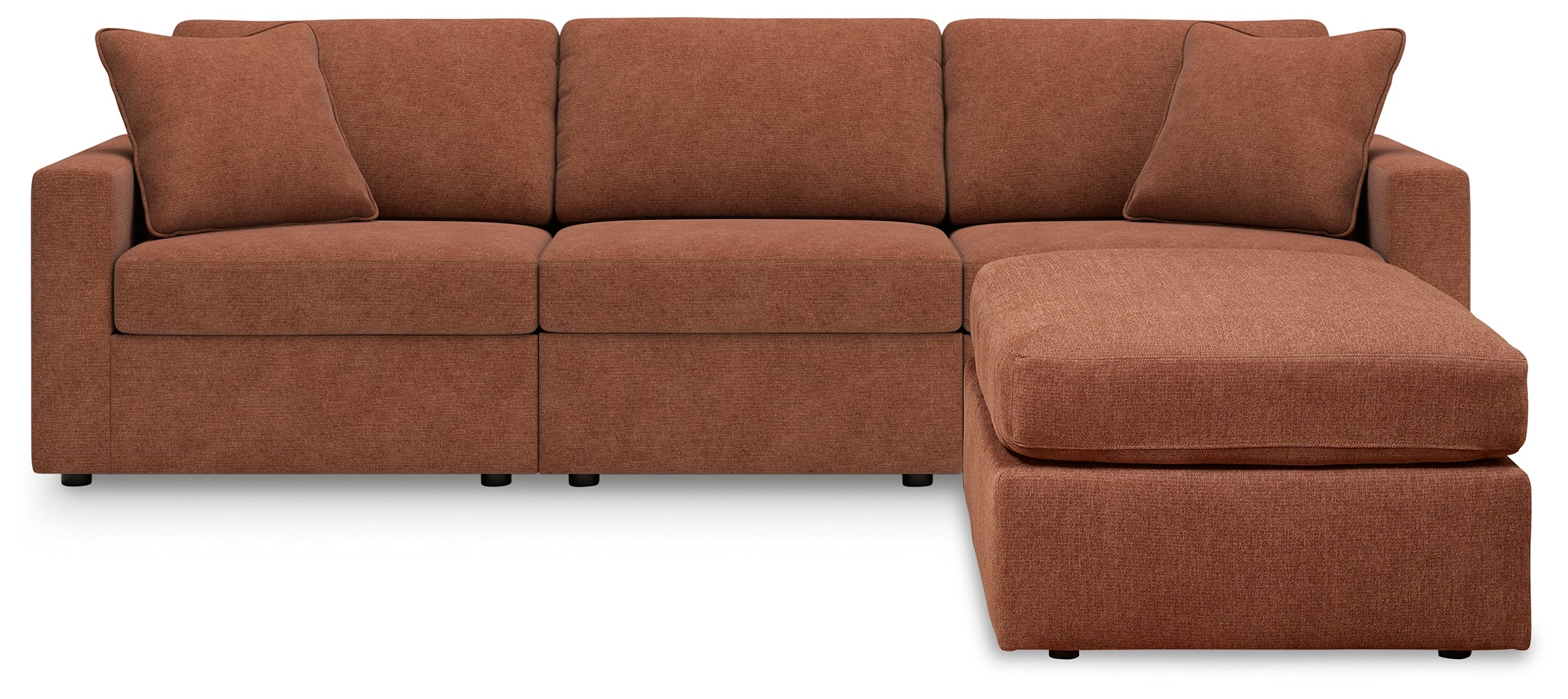 Best Deals Furniture - Ashley Furniture - Modmax 3-Piece Sectional and Ottoman - 3-Piece Sectional and Ottoman / Spice - 92102U4