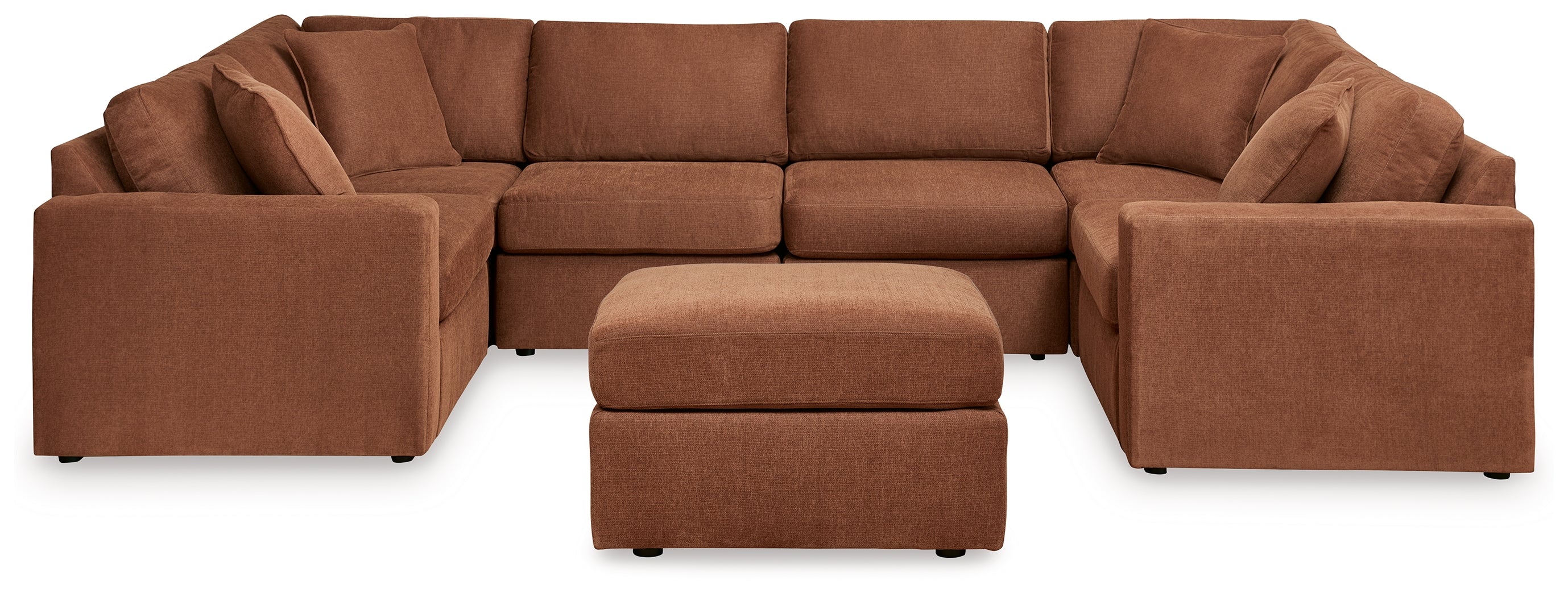 Best Deals Furniture - Ashley Furniture - Modmax 6-Piece Sectional and Ottoman - 6-Piece Sectional and Ottoman / Spice - 92102U18