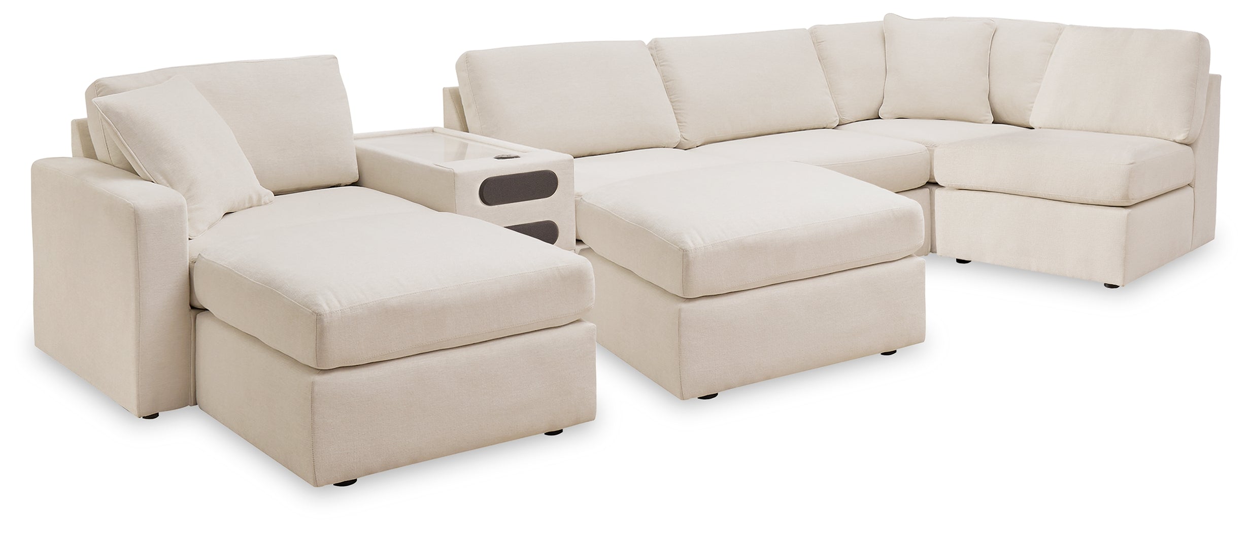 Best Deals Furniture - Ashley Furniture - Modmax 6-Piece Sectional and 2 Ottomans - 6-Piece Sectional and 2 Ottomans / Oyster - 92103U8