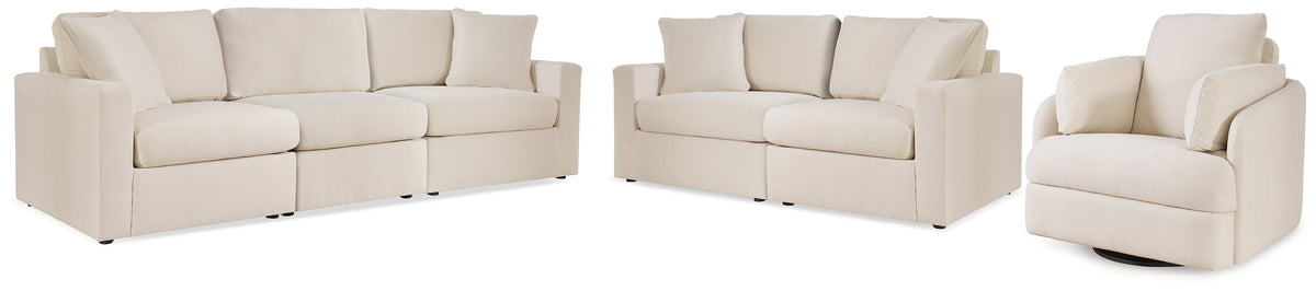 Best Deals Furniture - Ashley Furniture - Modmax 3-Piece Sectional Sofa, 2-Piece Sectional Loveseat and Swivel Glider Recliner - 3-Piece Sectional Sofa, 2-Piece Sectional Loveseat and Swivel Glider Recliner / Oyster - 92103U21